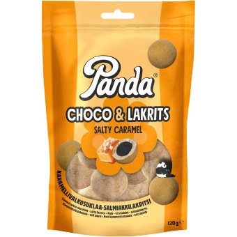 Лакричные конфеты в шоколаде с соленой карамелью Panda Choko Lakrits 120 гр