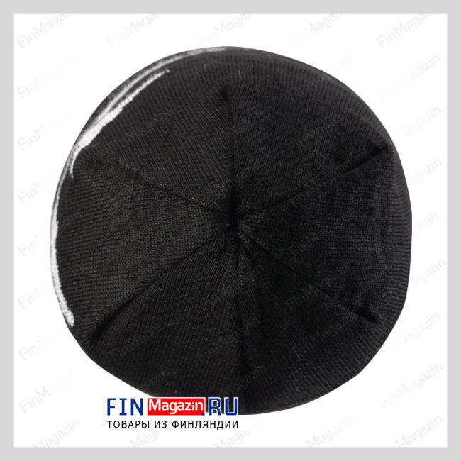 Шапка Lassie Beanie 728697 унисекс, цвет черный, размер S, 46-48 см (черная с серым)