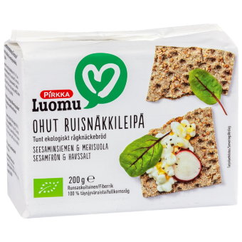 Органические ржаные хлебцы Pirkka 200 гр