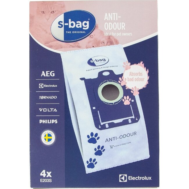 Пылесборник Electrolux S-bag Anti-Odour E203S 4 шт Пылесборник Electrolux S-bag Anti-Odour E203S 4 шт