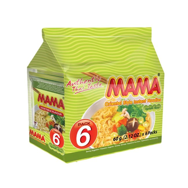 Лапша Mama 6х60 гр с овощами