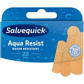 Пластырь водостойкий Salvequick Aqua Resist 22 шт