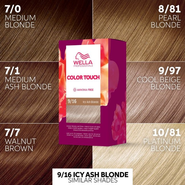 Краска для волос Wella Professionals Color Touch Pure Naturals ледяной пепельный блонд 9/16 130 мл Краска для волос Wella Professionals Color Touch Pure Naturals ледяной пепельный блонд 9/16 130 мл