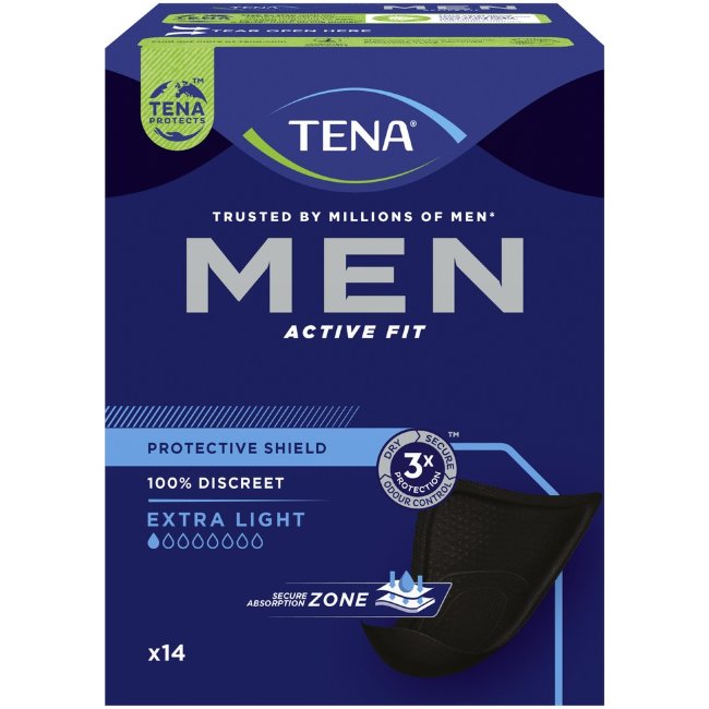 Прокладки урологические для мужчин Tena Men Protective Shield Black 1/9, 14 шт