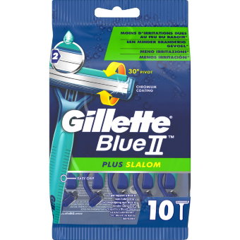 Бритвенные станки Gillette Blue II Plus Slalom 10 шт