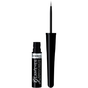 Жидкая подводка для глаз Rimmel Glam'Eyes Professional 3,5 мл 001 Black Glamour