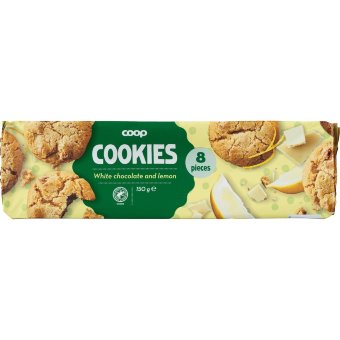 Песочное печенье с белым шоколадом и лимоном Coop 150 гр