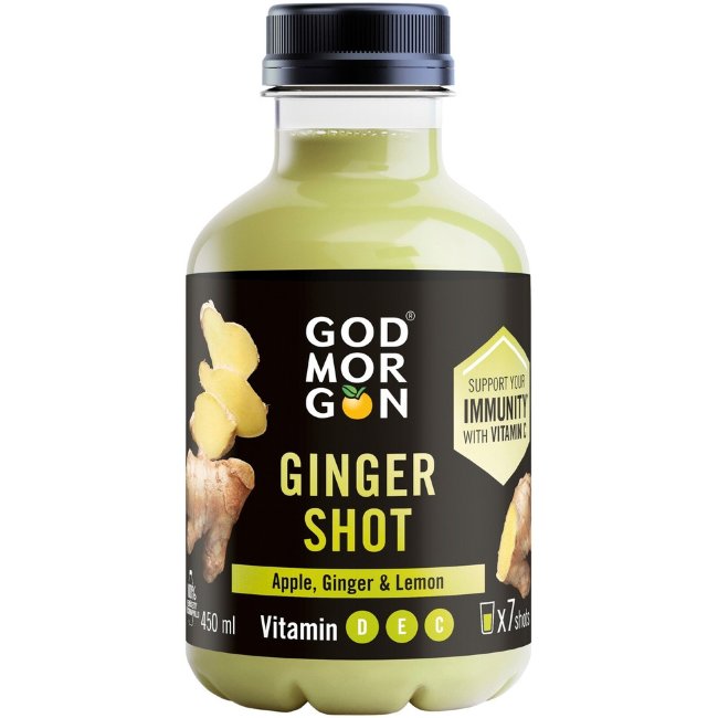 Мегашот со вкусом яблока, имбиря и лимона God Morgon 450 мл + витамины D, E и C