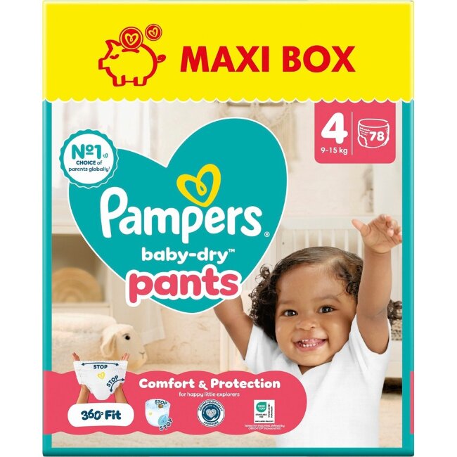 Подгузники-штаны Pampers BabyDry S4 9-15 кг 78 шт