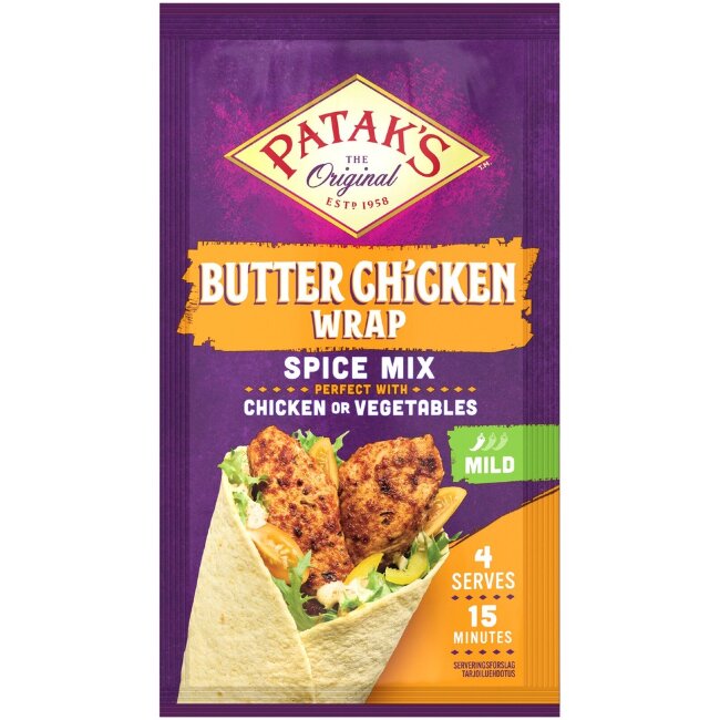 Приправа для куриного ролла Patak's Butter Chicken Wrap 25 гр Приправа для куриного ролла Patak's Butter Chicken Wrap 25 гр