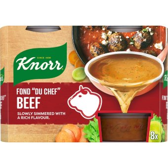 Говяжий концентрированный бульон Knorr Fond "du Chef" готовый к употреблению (уп 8 шт) 224 гр