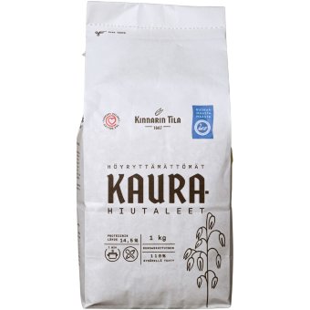 Незапаренные овсяные хлопья Kinnarin Tila 1 кг