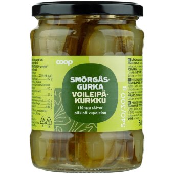 Огурцы нарезанные ломтиками в маринаде Coop 540/300 гр