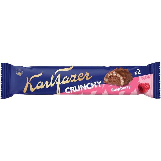 Шоколадный батончик с малиновым трифелем Karl Fazer Crunchy Vadelma 50 гр