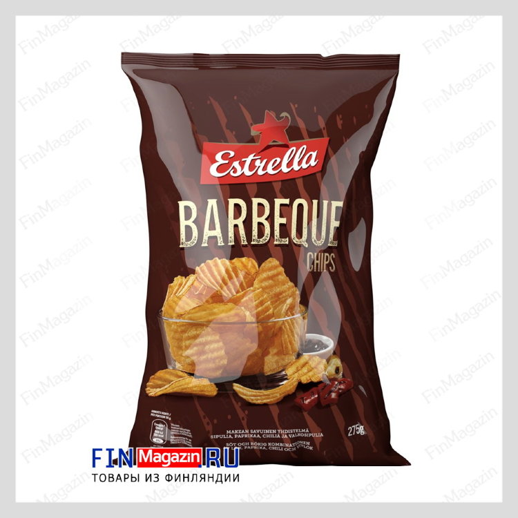 Чипсы Estrella BBQ 275 гр купить Товары из Финляндии