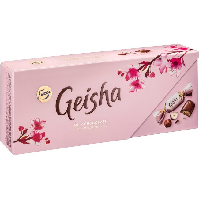 Шоколадные конфеты с ореховой начинкой Fazer Geisha 270 гр