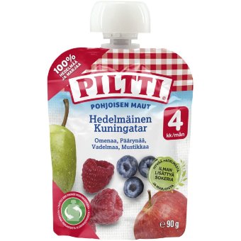 Пюре фруктовое с 4 месяцев Piltti 90 гр Пюре фруктовое с 4 месяцев Piltti 90 гр