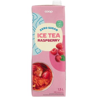 Безсахарный малиновый холодный чай Coop 1,5 л