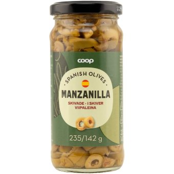 Зеленые ломтики оливок Manzanilla Coop 235/142 гр Зеленые ломтики оливок Manzanilla Coop 235/142 гр