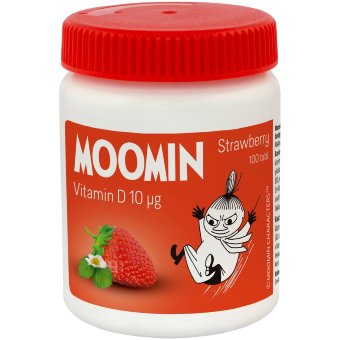 Витамин D3 со вкусом клубники с ксилитолом MUUMI 100 таблеток Oriola Витамин D3 со вкусом клубники с ксилитолом MUUMI 100 таблеток Oriola