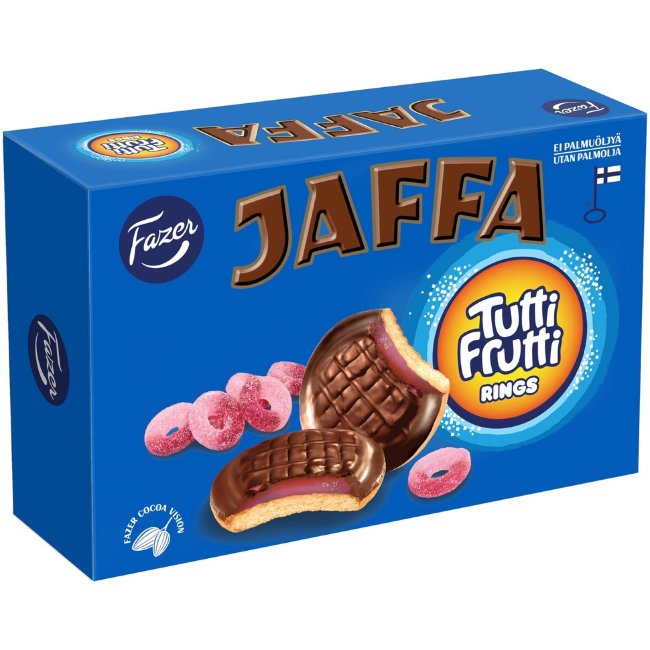 Бисквитное печенье Jaffa (колечки Tutti Frutti) 300 гр