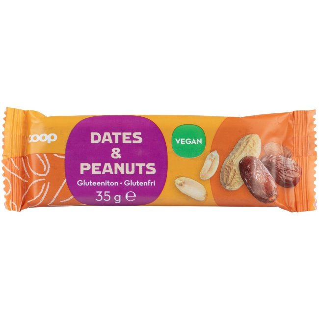 Энергетический батончик Coop с финиками и арахисом 35 гр