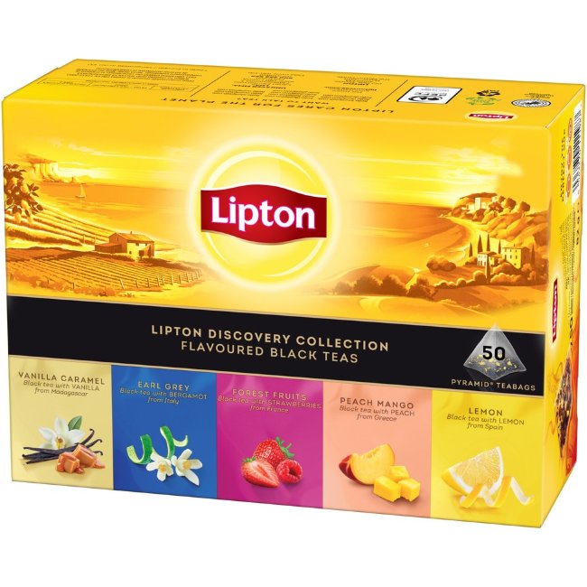Коллекция черного чая Lipton Variety Pack 50 шт/уп