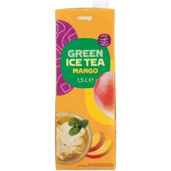 Зеленый холодный чай Coop манго 1,5 л
