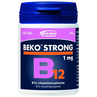 Витамин B12 Beko усиленный 1 мг 100 таблеток, Orion