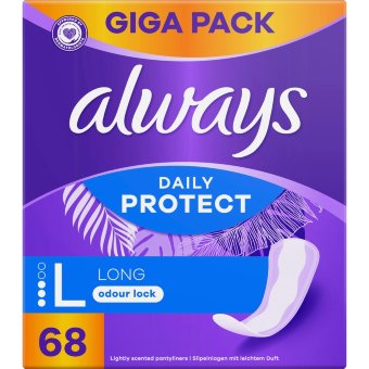 Прокладки гигиентические ежедневные Always Dailies Large Extra Protect 2,5/3, 68 шт Прокладки гигиентические ежедневные Always Dailies Large Extra Protect 2,5/3, 68 шт