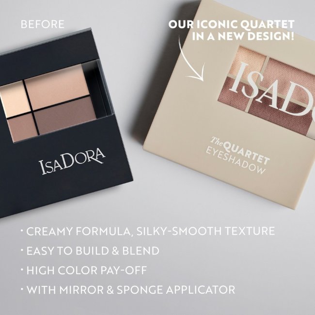 Палетка теней для век Isadora The Eyeshadow Quartet 01 Muddy Nudes 3,5 гр Палетка теней для век Isadora The Eyeshadow Quartet 01 Muddy Nudes 3,5 гр