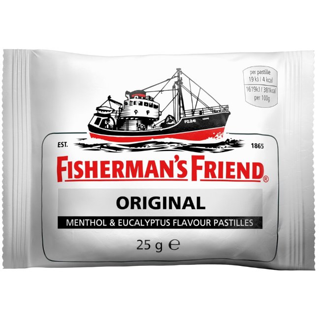 Пастилки с ментолом и эвкалиптом от укачивания Fisherman's Friend Оригинал 25 гр