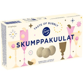 Фруктовый мармелад в шариках Fazer Skumppakuulat со вкусом шампанского 260 гр