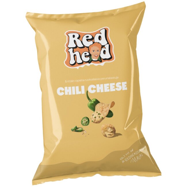 Картофельные чипсы со вкусом сыра и халапеньо Redhead 150 гр Картофельные чипсы со вкусом сыра и халапеньо Redhead 150 гр