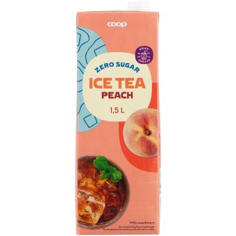 Холодный чай персиковый без сахара Coop 1,5 л