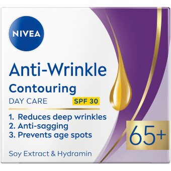 Дневной крем NIVEA Anti-Wrinkle + Contouring 50 мл 65+ SPF 30 Дневной крем NIVEA Anti-Wrinkle + Contouring 50 мл 65+ SPF 30
