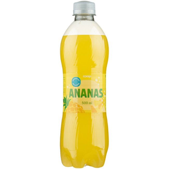 Безалкогольный напиток Coop с ананасом без сахара 0,5 л
