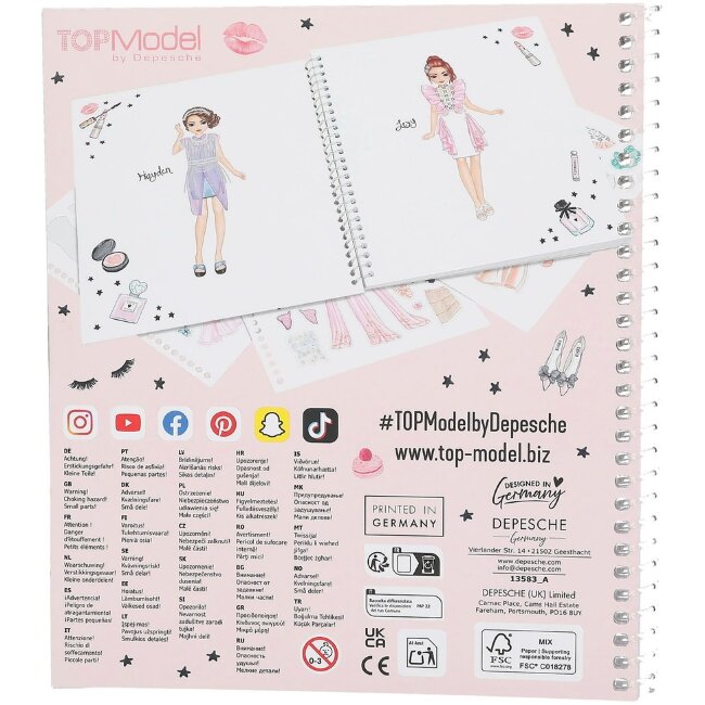 Книга с наклейками и раскраской TOPModel Dress Me Up Glam Look Книга с наклейками и раскраской TOPModel Dress Me Up Glam Look