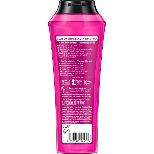 Шампунь Schwarzkopf Supreme Length 250 мл