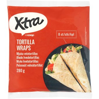 Лепёшки пшеничные мягкие X-tra (8шт/уп) 280 гр