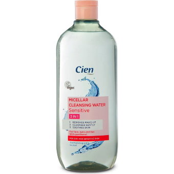 Мицеллярная вода для сухой и нежной кожи 3 in 1 Сien Micellar Cleansing Water Sensitive 400 мл