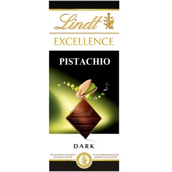 Темный шоколад Lindt EXCELLENCE с хрустящими фисташками и морской солью 100 гр