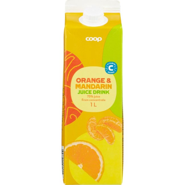 Апельсиново-мандариновый сок с витамином C Coop 1 л Апельсиново-мандариновый сок с витамином C Coop 1 л