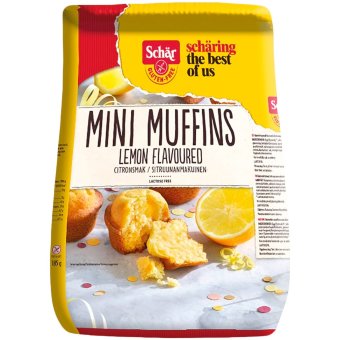 Минимаффины с лимонным вкусом Schär без глютена (уп 8 шт) 185 гр