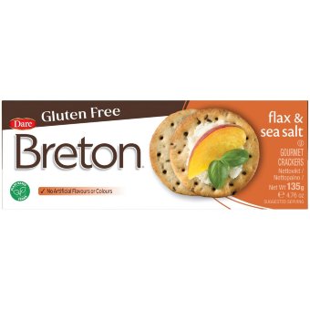 Печенье Breton с льняным семенем и морской солью, без глютена 135 гр