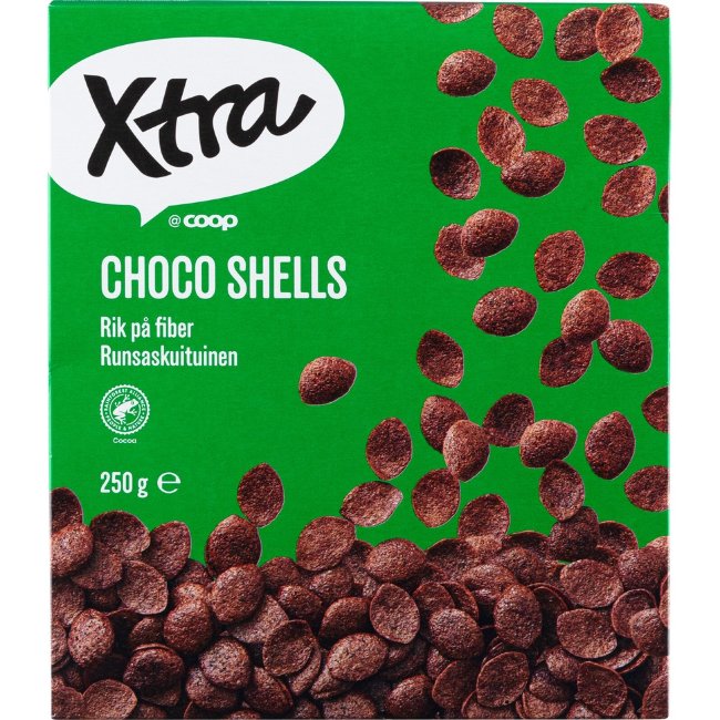 Какао-пшеничные хлопья Xtra Choco shells 250 гр