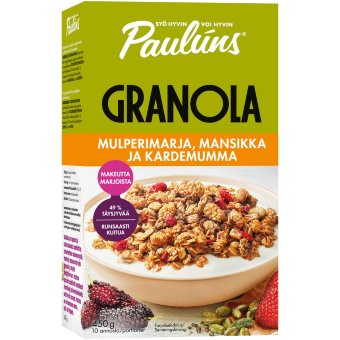 Гранола с шелковицей, клубникой и кардамоном Paulúns 450 гр