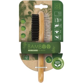 Двусторонняя бамбуковая щетка для питомцев M-Pets BAMBOO