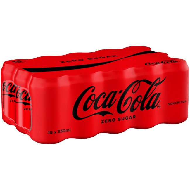 Безалкогольный напиток Coca-Cola Zero без сахара (уп 15 шт) 0,33 л