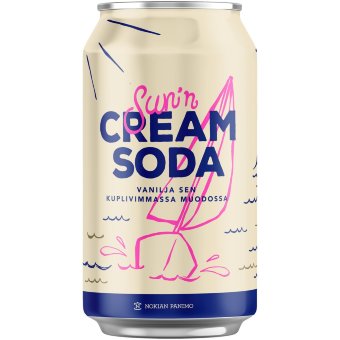 Газированный напиток Sun'n Cream Soda 0,33 л